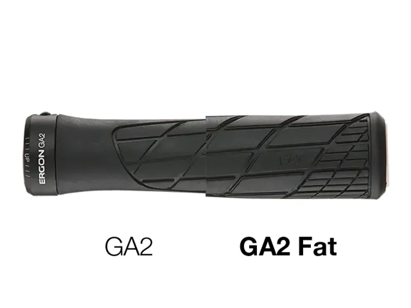 Ergon GA2 Fat Black Mountain Bike Handlebar Grips in Black-3